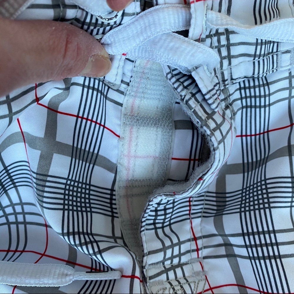 Men's Quicksilver Gray/White/Red Swim Trunks - Picture 6 of 8